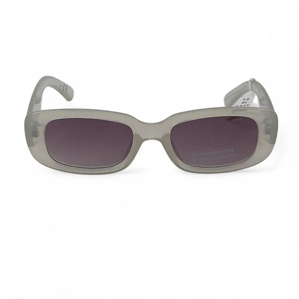 Aerie Real Good Cream Rectangle UV Sunglasses NWT